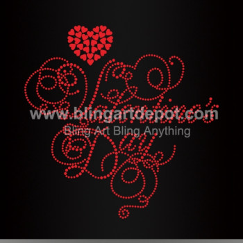 Valentine's Day Rhinestone Heat Transfers Valentine's Day Rhinestone Heat Transfers